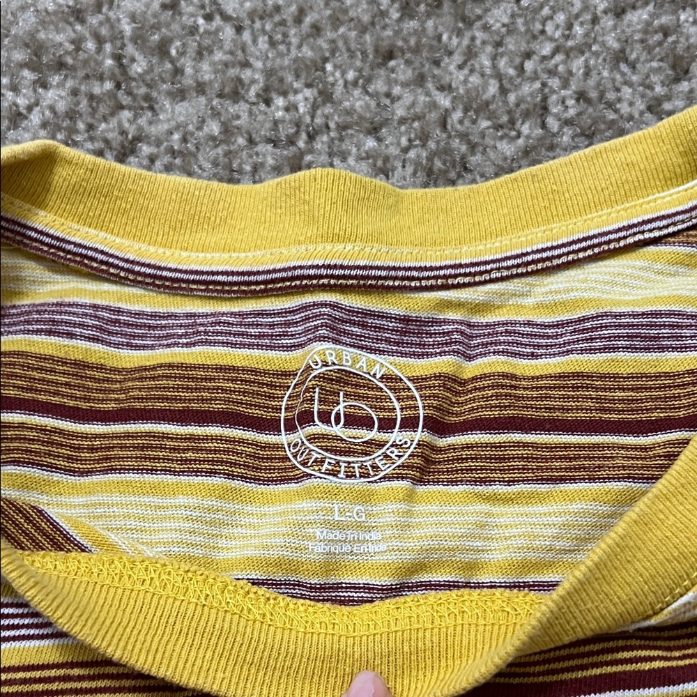 Urban Outfitters Striped Tee - Yellow and Brown - Picture 2 of 3